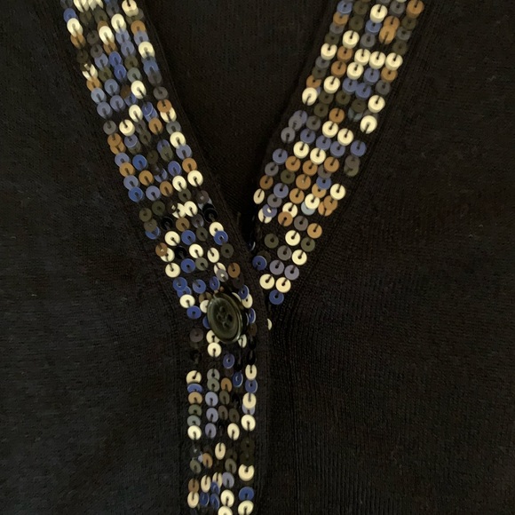 J. Crew Sweaters - Navy-blue sweater with sequin trim.